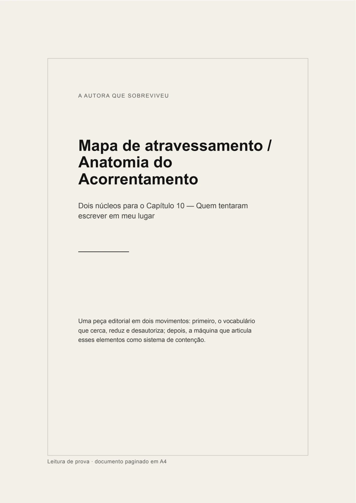 Capa original de Mapa de atravessamento / Anatomia do Acorrentamento
